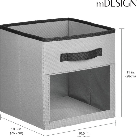 4 - Pack Organizing Cubes  By mDesign
Organizer Bin Box with Front Handle/Window - Picture 3 of 8